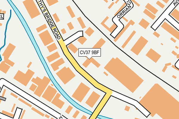 CV37 9BF map - OS OpenMap – Local (Ordnance Survey) CV37 9BF map - OS OpenMap – Local (Ordnance Survey)