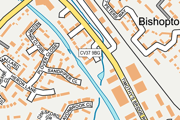 CV37 9BG map - OS OpenMap – Local (Ordnance Survey) CV37 9BG map - OS OpenMap – Local (Ordnance Survey)