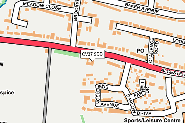 CV37 9DD map - OS OpenMap – Local (Ordnance Survey) CV37 9DD map - OS OpenMap – Local (Ordnance Survey)