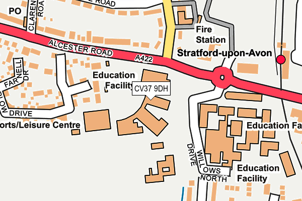 CV37 9DH map - OS OpenMap – Local (Ordnance Survey) CV37 9DH map - OS OpenMap – Local (Ordnance Survey)