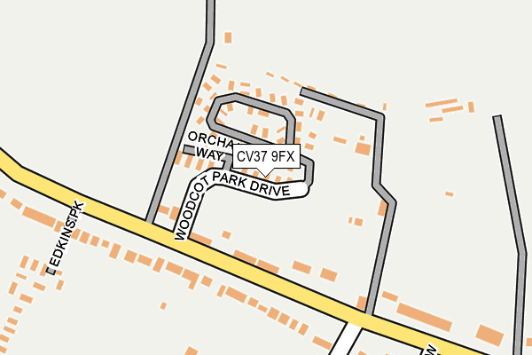 CV37 9FX map - OS OpenMap – Local (Ordnance Survey) CV37 9FX map - OS OpenMap – Local (Ordnance Survey)