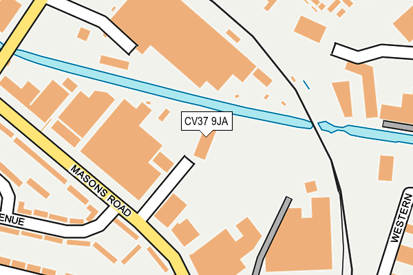 CV37 9JA map - OS OpenMap – Local (Ordnance Survey) CV37 9JA map - OS OpenMap – Local (Ordnance Survey)