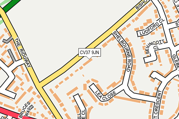 CV37 9JN map - OS OpenMap – Local (Ordnance Survey) CV37 9JN map - OS OpenMap – Local (Ordnance Survey)