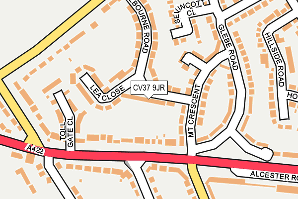 CV37 9JR map - OS OpenMap – Local (Ordnance Survey) CV37 9JR map - OS OpenMap – Local (Ordnance Survey)
