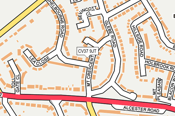 CV37 9JT map - OS OpenMap – Local (Ordnance Survey) CV37 9JT map - OS OpenMap – Local (Ordnance Survey)