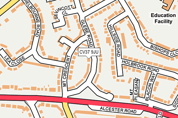 CV37 9JU map - OS OpenMap – Local (Ordnance Survey) CV37 9JU map - OS OpenMap – Local (Ordnance Survey)