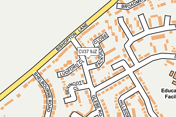 CV37 9JZ map - OS OpenMap – Local (Ordnance Survey) CV37 9JZ map - OS OpenMap – Local (Ordnance Survey)