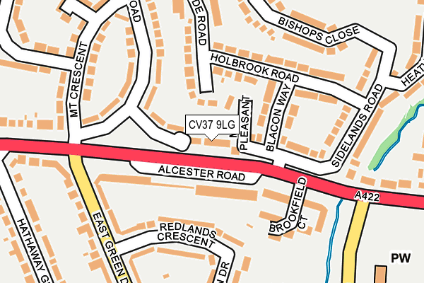 CV37 9LG map - OS OpenMap – Local (Ordnance Survey) CV37 9LG map - OS OpenMap – Local (Ordnance Survey)