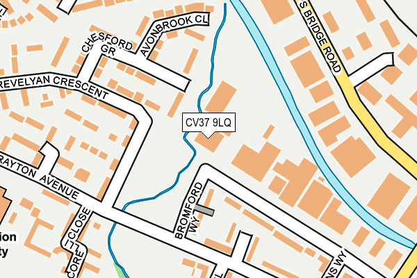 CV37 9LQ map - OS OpenMap – Local (Ordnance Survey) CV37 9LQ map - OS OpenMap – Local (Ordnance Survey)