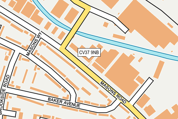 CV37 9NB map - OS OpenMap – Local (Ordnance Survey) CV37 9NB map - OS OpenMap – Local (Ordnance Survey)