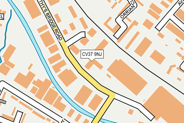 CV37 9NJ map - OS OpenMap – Local (Ordnance Survey) CV37 9NJ map - OS OpenMap – Local (Ordnance Survey)