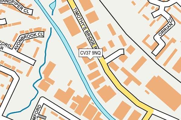 CV37 9NQ map - OS OpenMap – Local (Ordnance Survey) CV37 9NQ map - OS OpenMap – Local (Ordnance Survey)