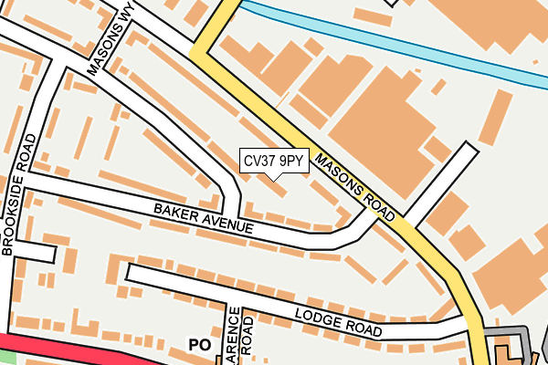 CV37 9PY map - OS OpenMap – Local (Ordnance Survey) CV37 9PY map - OS OpenMap – Local (Ordnance Survey)