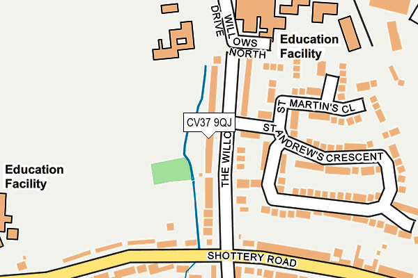 CV37 9QJ map - OS OpenMap – Local (Ordnance Survey) CV37 9QJ map - OS OpenMap – Local (Ordnance Survey)