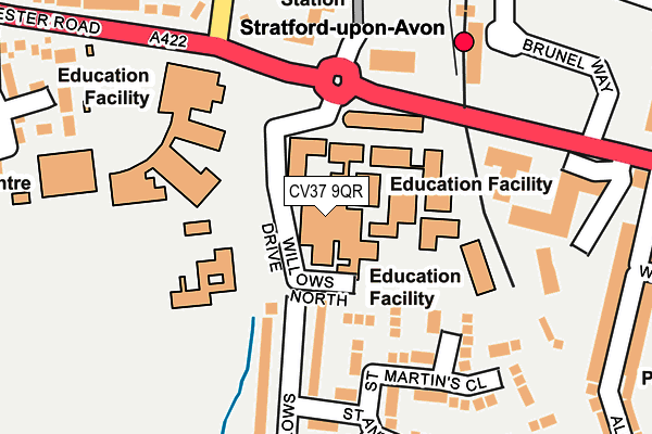 CV37 9QR map - OS OpenMap – Local (Ordnance Survey) CV37 9QR map - OS OpenMap – Local (Ordnance Survey)