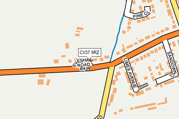CV37 9RZ map - OS OpenMap – Local (Ordnance Survey) CV37 9RZ map - OS OpenMap – Local (Ordnance Survey)