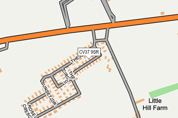CV37 9SR map - OS OpenMap – Local (Ordnance Survey) CV37 9SR map - OS OpenMap – Local (Ordnance Survey)
