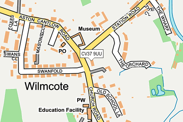 CV37 9UU map - OS OpenMap – Local (Ordnance Survey) CV37 9UU map - OS OpenMap – Local (Ordnance Survey)