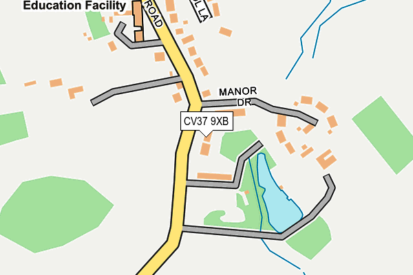 CV37 9XB map - OS OpenMap – Local (Ordnance Survey) CV37 9XB map - OS OpenMap – Local (Ordnance Survey)
