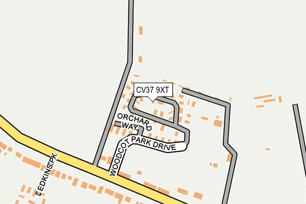 CV37 9XT map - OS OpenMap – Local (Ordnance Survey) CV37 9XT map - OS OpenMap – Local (Ordnance Survey)