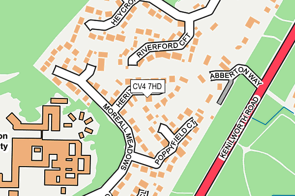 CV4 7HD map - OS OpenMap – Local (Ordnance Survey) CV4 7HD map - OS OpenMap – Local (Ordnance Survey)