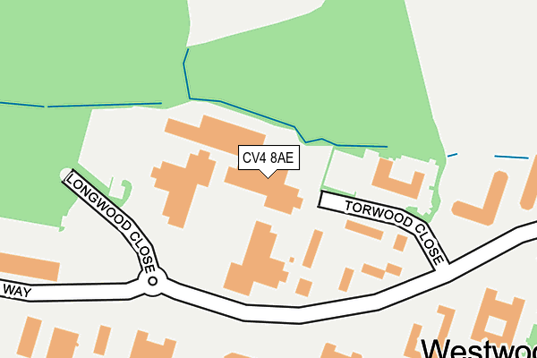 CV4 8AE map - OS OpenMap – Local (Ordnance Survey) CV4 8AE map - OS OpenMap – Local (Ordnance Survey)