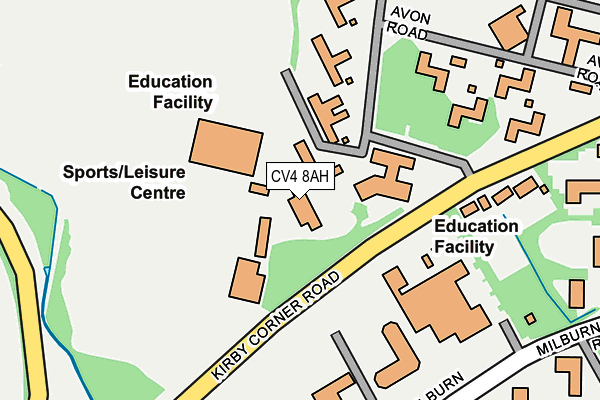 CV4 8AH map - OS OpenMap – Local (Ordnance Survey) CV4 8AH map - OS OpenMap – Local (Ordnance Survey)