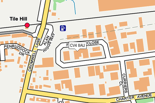CV4 8AU map - OS OpenMap – Local (Ordnance Survey) CV4 8AU map - OS OpenMap – Local (Ordnance Survey)