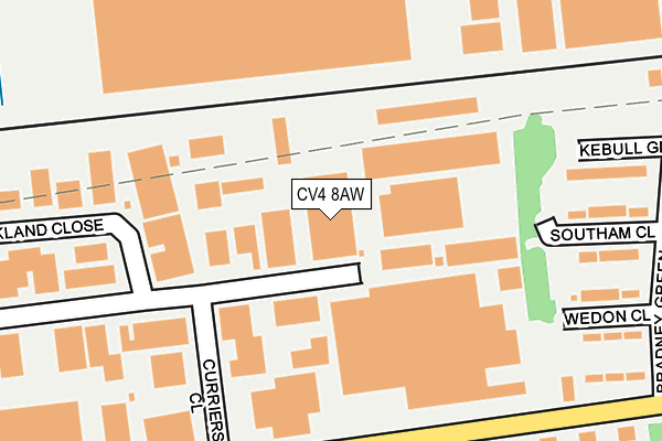 CV4 8AW map - OS OpenMap – Local (Ordnance Survey) CV4 8AW map - OS OpenMap – Local (Ordnance Survey)