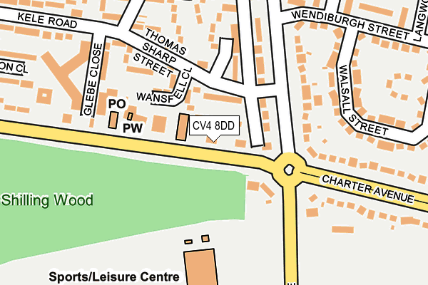 CV4 8DD map - OS OpenMap – Local (Ordnance Survey) CV4 8DD map - OS OpenMap – Local (Ordnance Survey)