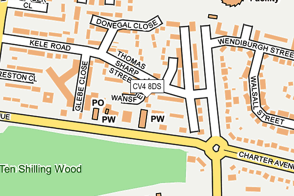 CV4 8DS map - OS OpenMap – Local (Ordnance Survey) CV4 8DS map - OS OpenMap – Local (Ordnance Survey)