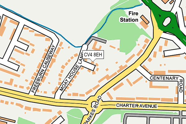 CV4 8EH map - OS OpenMap – Local (Ordnance Survey) CV4 8EH map - OS OpenMap – Local (Ordnance Survey)