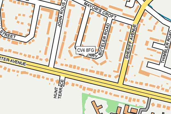 CV4 8FG map - OS OpenMap – Local (Ordnance Survey) CV4 8FG map - OS OpenMap – Local (Ordnance Survey)