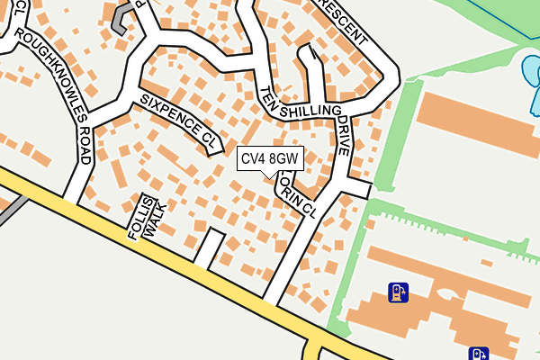 CV4 8GW map - OS OpenMap – Local (Ordnance Survey) CV4 8GW map - OS OpenMap – Local (Ordnance Survey)