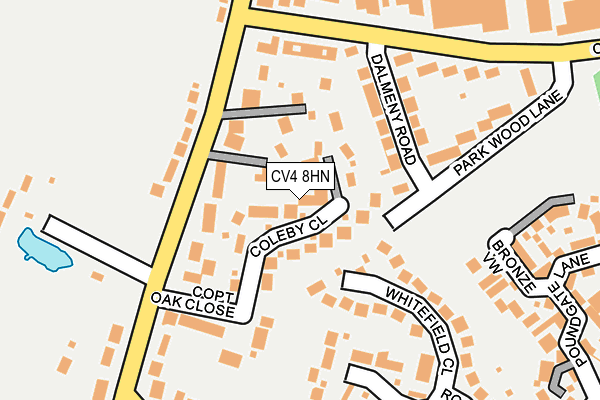 CV4 8HN map - OS OpenMap – Local (Ordnance Survey) CV4 8HN map - OS OpenMap – Local (Ordnance Survey)