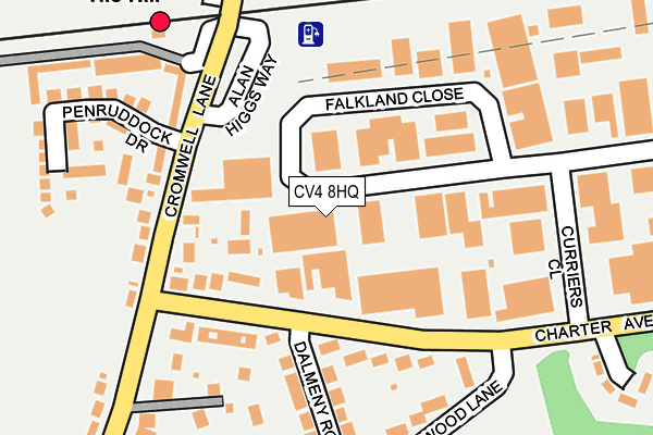 CV4 8HQ map - OS OpenMap – Local (Ordnance Survey) CV4 8HQ map - OS OpenMap – Local (Ordnance Survey)