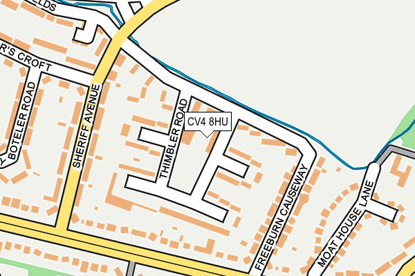CV4 8HU map - OS OpenMap – Local (Ordnance Survey) CV4 8HU map - OS OpenMap – Local (Ordnance Survey)