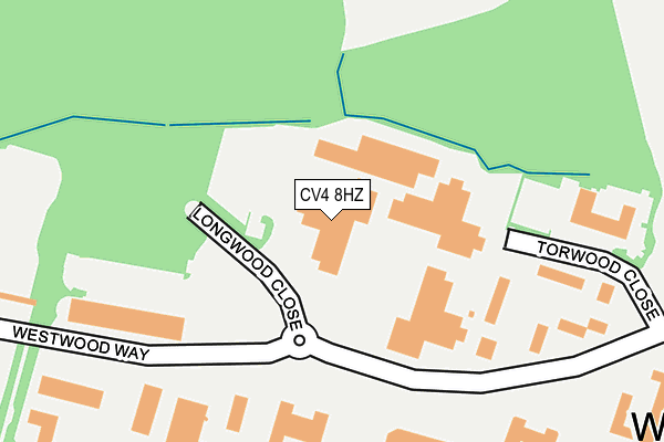 CV4 8HZ map - OS OpenMap – Local (Ordnance Survey) CV4 8HZ map - OS OpenMap – Local (Ordnance Survey)