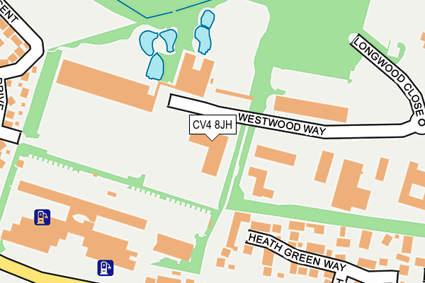 CV4 8JH map - OS OpenMap – Local (Ordnance Survey) CV4 8JH map - OS OpenMap – Local (Ordnance Survey)
