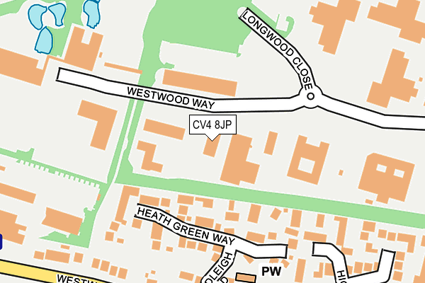 CV4 8JP map - OS OpenMap – Local (Ordnance Survey) CV4 8JP map - OS OpenMap – Local (Ordnance Survey)