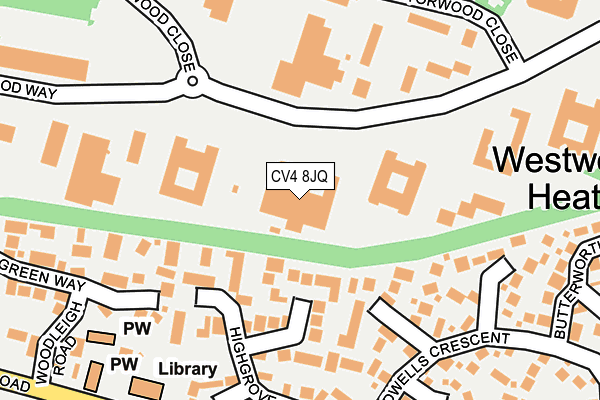 CV4 8JQ map - OS OpenMap – Local (Ordnance Survey) CV4 8JQ map - OS OpenMap – Local (Ordnance Survey)