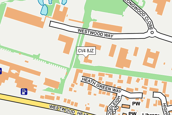 CV4 8JZ map - OS OpenMap – Local (Ordnance Survey) CV4 8JZ map - OS OpenMap – Local (Ordnance Survey)