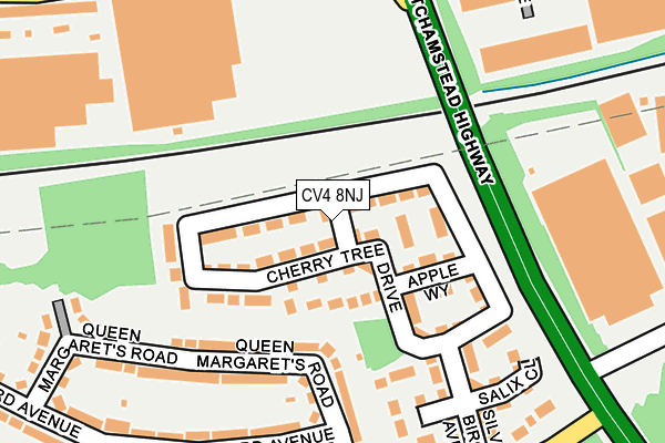 CV4 8NJ map - OS OpenMap – Local (Ordnance Survey) CV4 8NJ map - OS OpenMap – Local (Ordnance Survey)