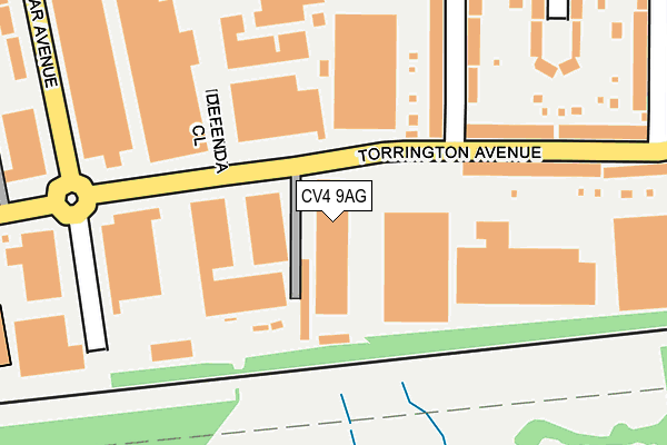 CV4 9AG map - OS OpenMap – Local (Ordnance Survey)