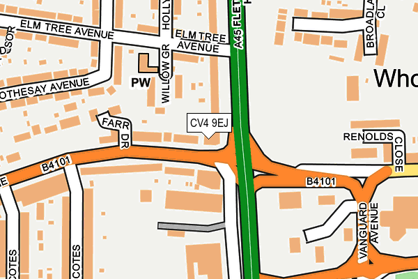 CV4 9EJ map - OS OpenMap – Local (Ordnance Survey) CV4 9EJ map - OS OpenMap – Local (Ordnance Survey)