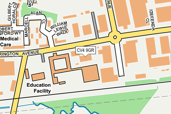 CV4 9GR map - OS OpenMap – Local (Ordnance Survey) CV4 9GR map - OS OpenMap – Local (Ordnance Survey)