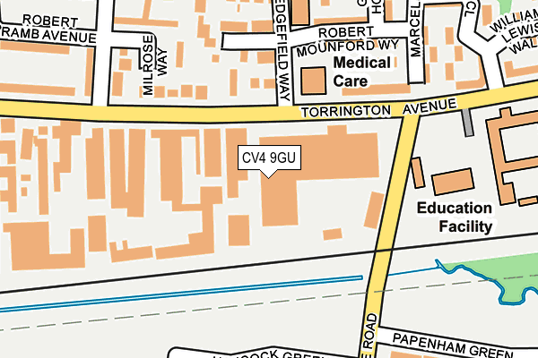 CV4 9GU map - OS OpenMap – Local (Ordnance Survey) CV4 9GU map - OS OpenMap – Local (Ordnance Survey)