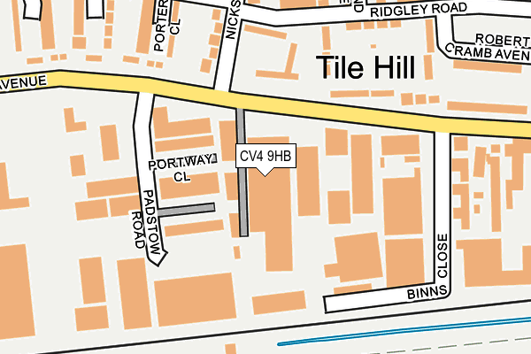 CV4 9HB map - OS OpenMap – Local (Ordnance Survey) CV4 9HB map - OS OpenMap – Local (Ordnance Survey)