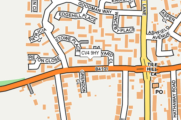 CV4 9HY map - OS OpenMap – Local (Ordnance Survey) CV4 9HY map - OS OpenMap – Local (Ordnance Survey)