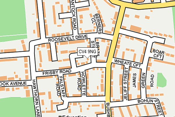 CV4 9NG map - OS OpenMap – Local (Ordnance Survey) CV4 9NG map - OS OpenMap – Local (Ordnance Survey)